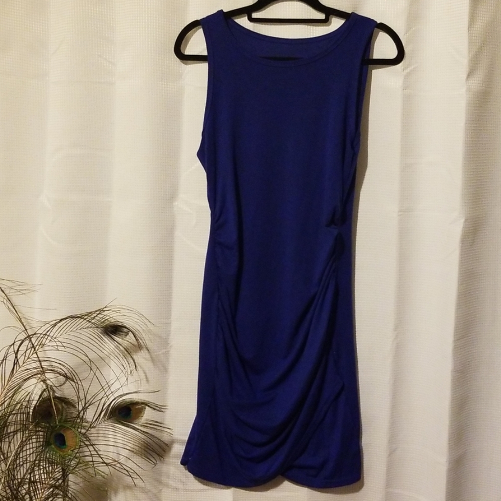 Midnight Blue Form Fitting Mini Dress Size Medium